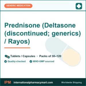Prednisone (Deltasone (discontinued; generics) / Rayos) | International Pharmacy Mart