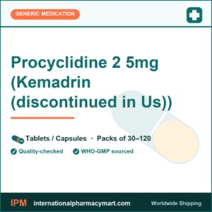 Procyclidine 2 5mg (Kemadrin (discontinued in Us)) | International Pharmacy Mart