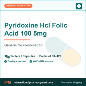 Pyridoxine Hcl Folic Acid 100 5mg - generic combination | International Pharmacy Mart