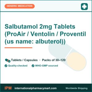 Salbutamol 2mg Tablets (ProAir / Ventolin / Proventil (us name: albuterol)) | International Pharmacy Mart