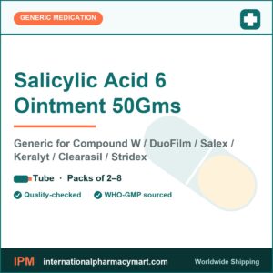Salicylic Acid 6 Ointment 50Gms - generic Compound W / DuoFilm / Salex / Keralyt / Clearasil / Stridex | International Pharmacy Mart