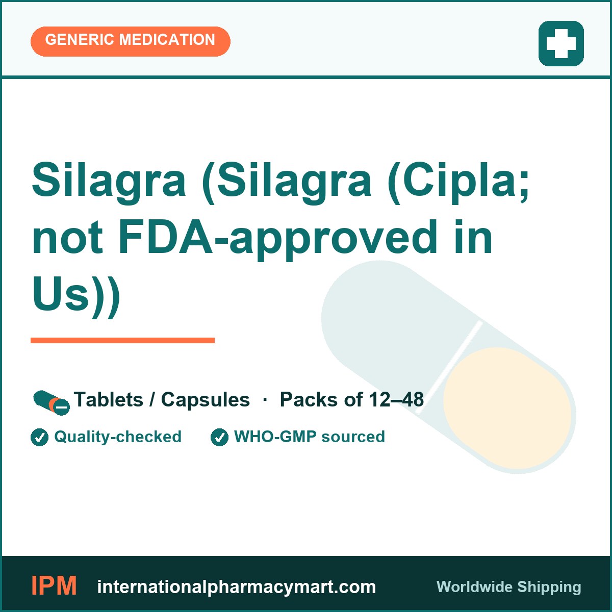 Silagra (Silagra (Cipla; not FDA-approved in Us)) | International Pharmacy Mart