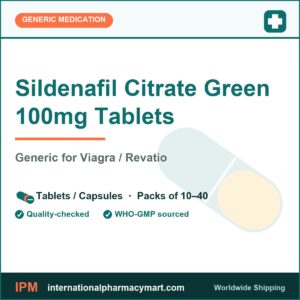 Sildenafil Citrate Green 100mg Tablets - generic Viagra / Revatio | International Pharmacy Mart