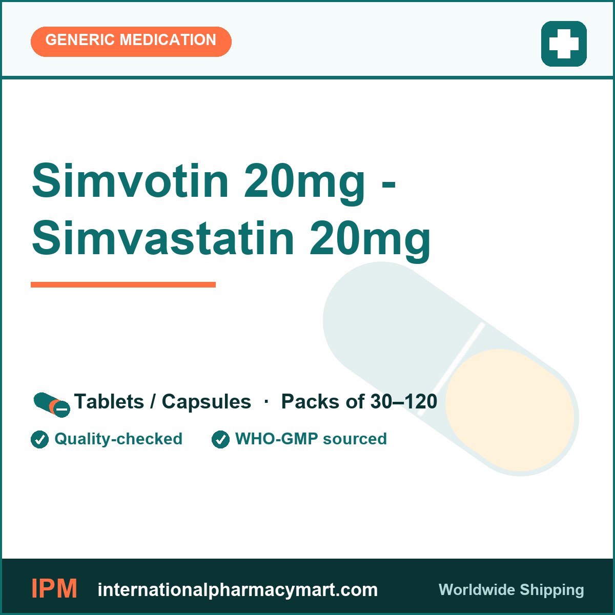 Simvotin 20mg - Simvastatin 20mg | International Pharmacy Mart