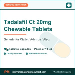 Tadalafil Ct 20mg Chewable Tablets - generic Cialis / Adcirca / Alyq | International Pharmacy Mart