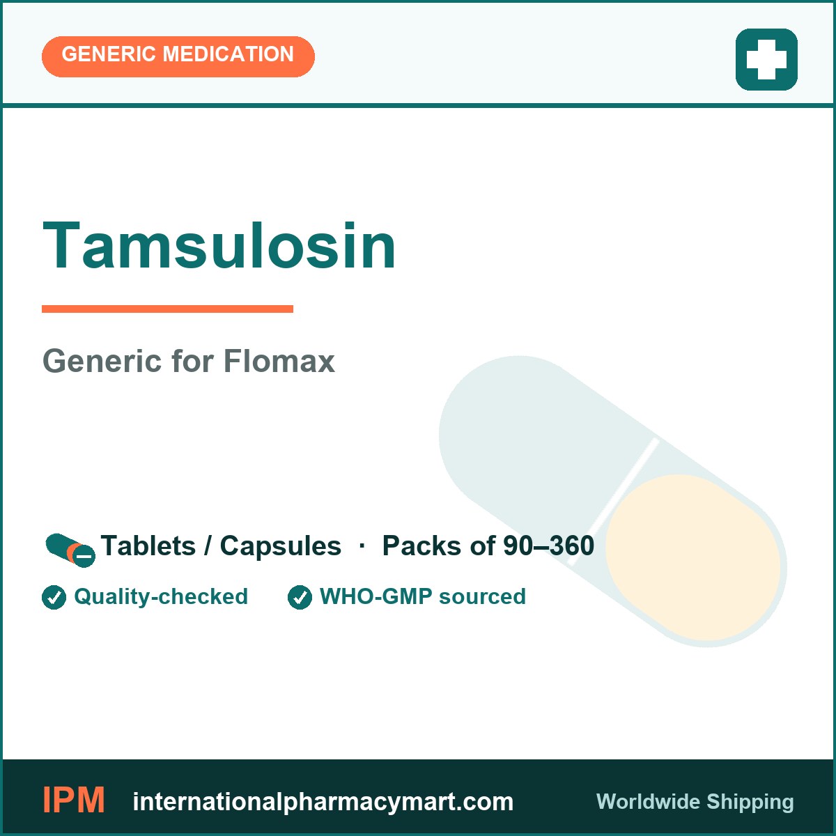 Tamsulosin - generic Flomax | International Pharmacy Mart