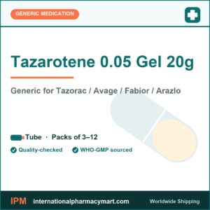 Tazarotene 0.05 Gel 20g - generic Tazorac / Avage / Fabior / Arazlo | International Pharmacy Mart