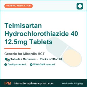 Telmisartan Hydrochlorothiazide 40 12.5mg Tablets - generic Micardis HCT | International Pharmacy Mart