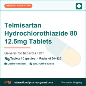 Telmisartan Hydrochlorothiazide 80 12.5mg Tablets - generic Micardis HCT | International Pharmacy Mart