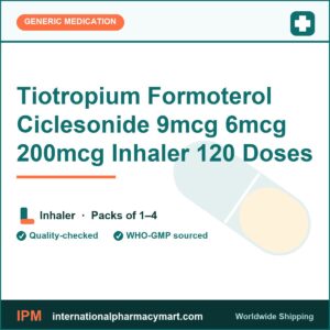 Tiotropium Formoterol Ciclesonide 9mcg 6mcg 200mcg Inhaler 120 Doses | International Pharmacy Mart