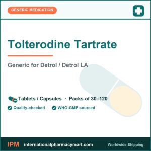 Tolterodine Tartrate - generic Detrol / Detrol LA | International Pharmacy Mart