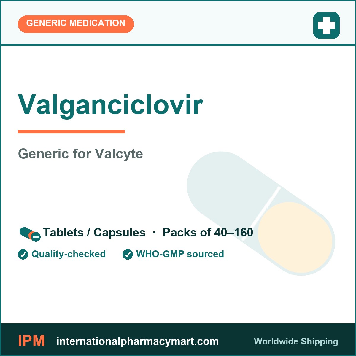 Valganciclovir - generic Valcyte | International Pharmacy Mart