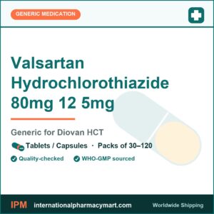 Valsartan Hydrochlorothiazide 80mg 12 5mg - generic Diovan HCT | International Pharmacy Mart