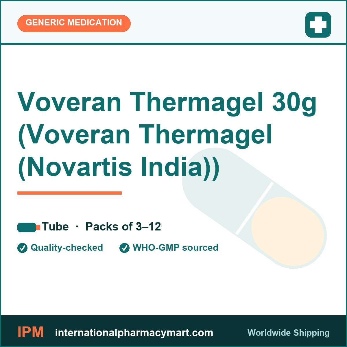 Voveran Thermagel 30g (Voveran Thermagel (Novartis India)) | International Pharmacy Mart