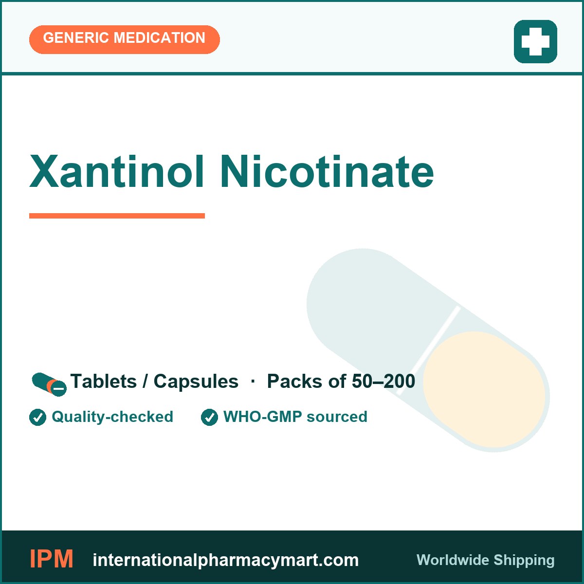 Xantinol Nicotinate | International Pharmacy Mart