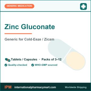 Zinc Gluconate - generic Cold-Eeze / Zicam | International Pharmacy Mart