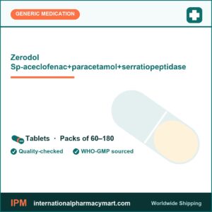 Zerodol SP aceclofenac, acetaminophen (paracetamol) and serratiopeptidase tablets - International Pharmacy Mart
