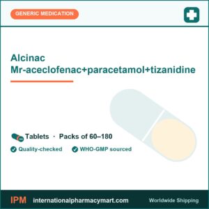Alcinac MR aceclofenac, acetaminophen (paracetamol) and tizanidine tablets - International Pharmacy Mart