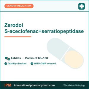 Zerodol S aceclofenac and serratiopeptidase tablets - International Pharmacy Mart